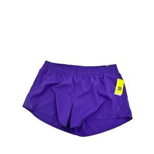 All In Motion Womens Run Shorts Purple Athletic Activewear Lightweight Lined